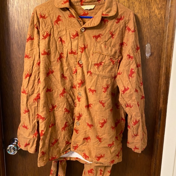 Men’s flannel horse themed pjs set - Picture 2 of 15